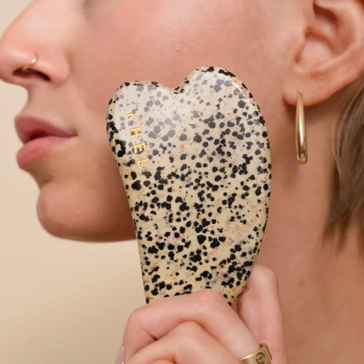 Dalmatian Jade Face Gua Sha