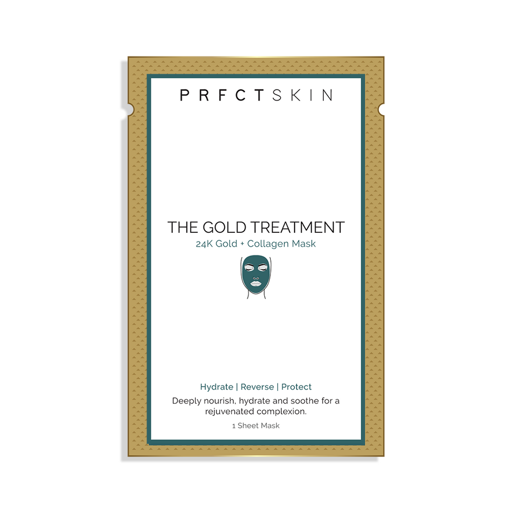 The Gold Treatment Sheet Mask: Hydrate & Nourish with 24K Gold | Hydrolyzed Collagen