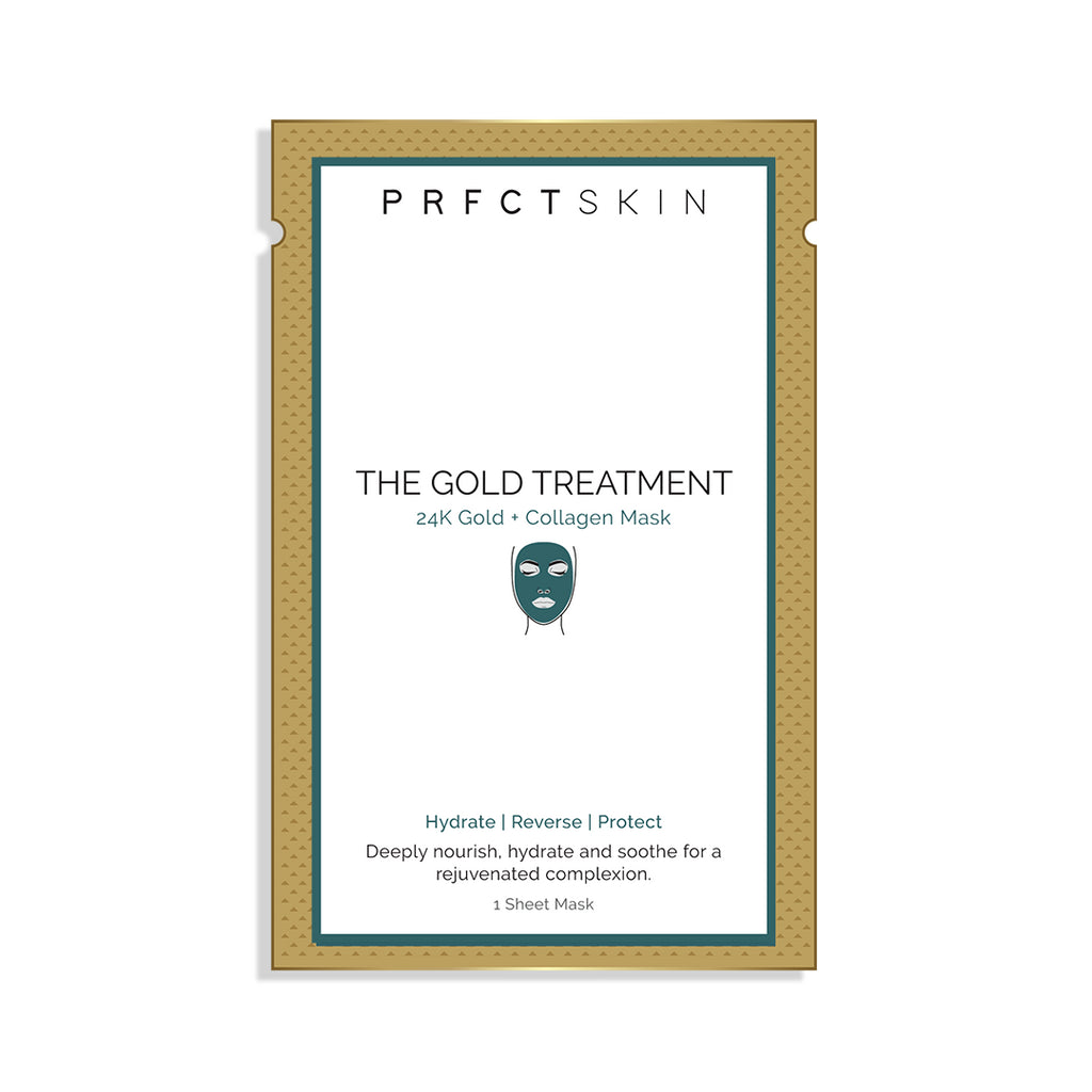 The Gold Treatment Sheet Mask: Hydrate & Nourish with 24K Gold | Hydrolyzed Collagen