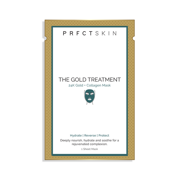 The Gold Treatment Sheet Mask: Hydrate & Nourish with 24K Gold | Hydrolyzed Collagen
