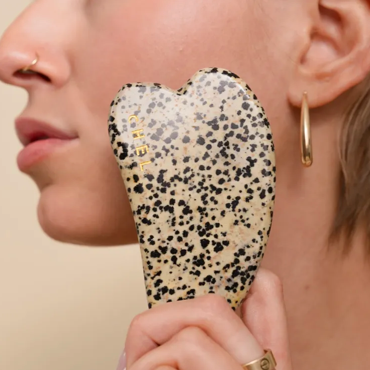 cHEL - Dalmatian Jade Face Gua Sha