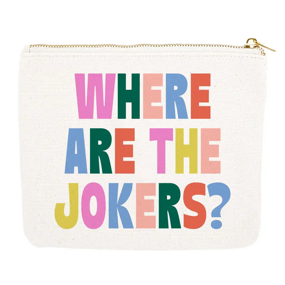 Mahjong Zipper Canvas Card Pouch