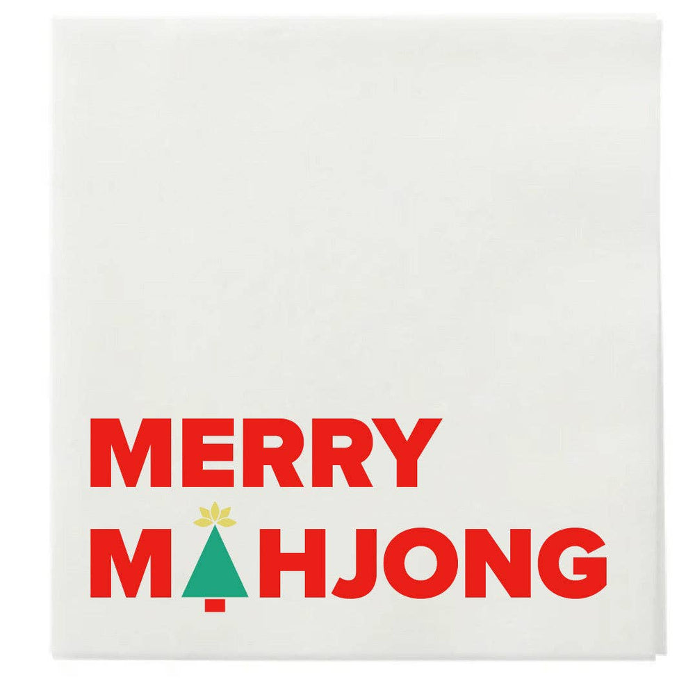Mahjong Cocktail Napkins - Merry Mahjong - View 1