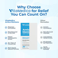 VitaMedica Arnica Montana 30X: Bruise & Swelling Support - Homeopathic | Sublingual Tablets