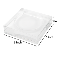 Size guide for Nicolette Mayer acrylic candy catchall dishes