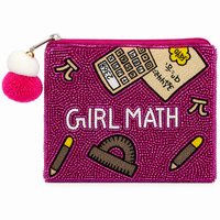 Girl Math Beaded Pouch