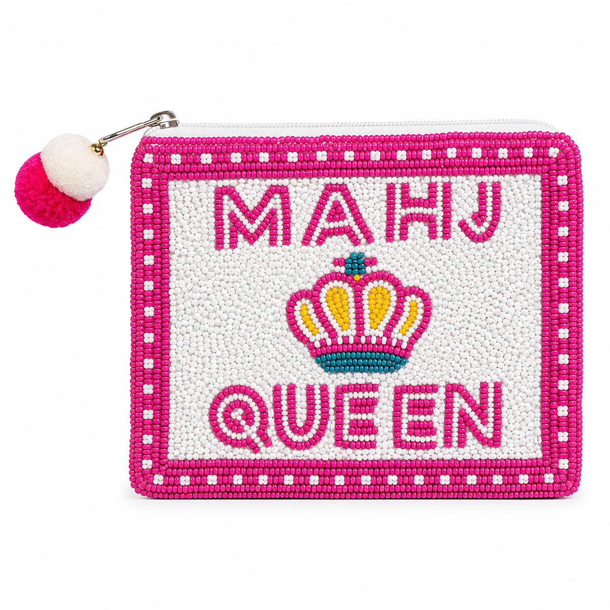 Mahj Queen Beaded Pouch