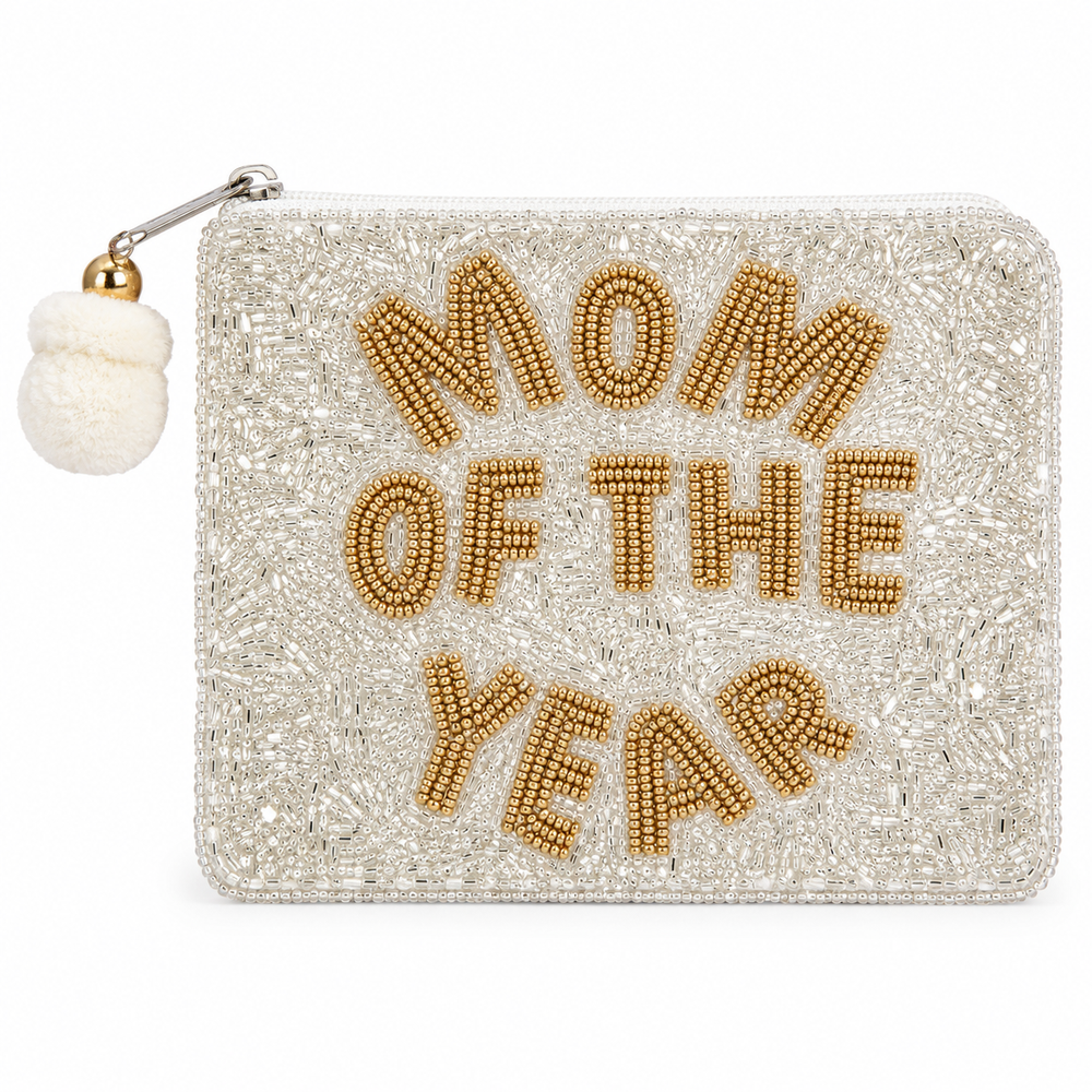 Mom of the Year Beaded Pouch - View 1