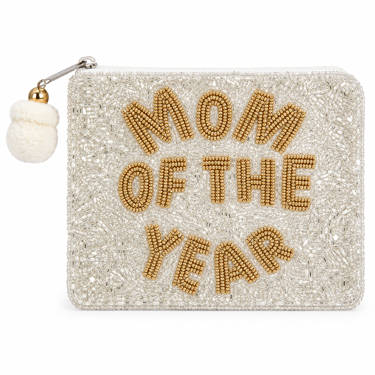 Mom of the Year Beaded Pouch