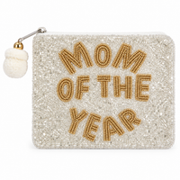 Mom of the Year Beaded Pouch
