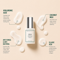 1 oz Dew Face Moisturizer: Non-Comedegenic Clean Hydration with Hyaluronic | Coconut Milk