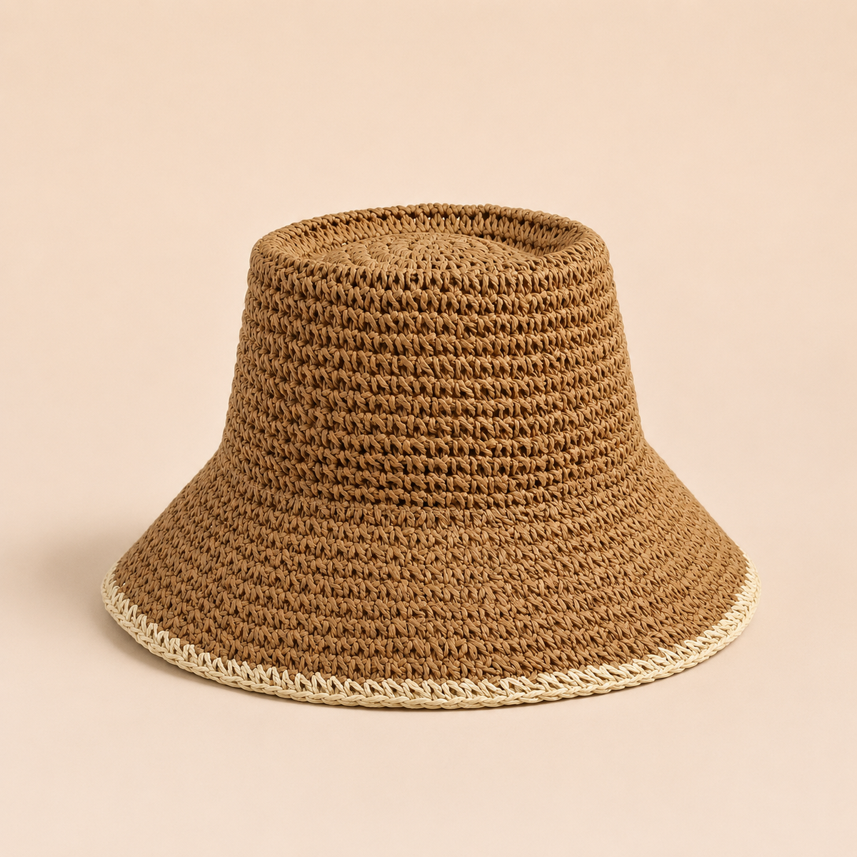 Paper Crochet Bucket Hat – Spring Bronze