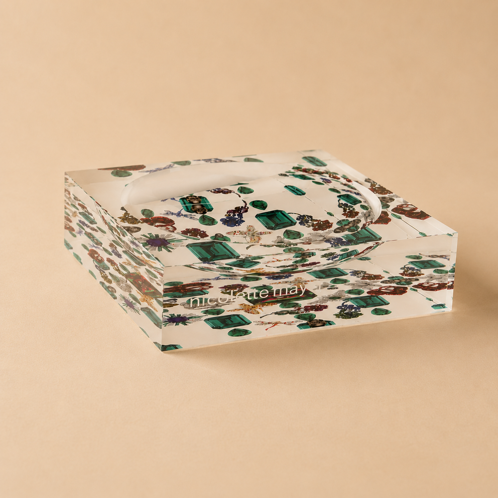 Nicolette Meyer Acrylic Catchall Dish - "Emeralds" - View 1