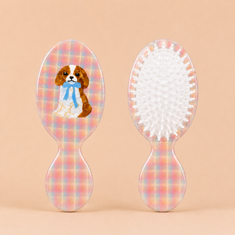Solar Eclipse Hand-Painted King Charles Handbag Hero Brush | Eco-Friendly - View 1