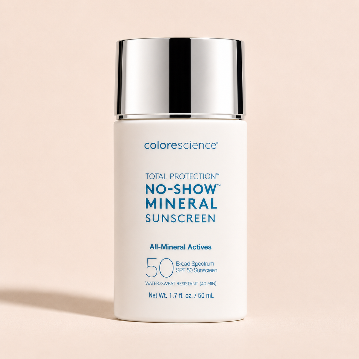 Colorescience Total Protection® No-Show™ Mineral Sunscreen SPF 50 - Award Winning All-Mineral Sheer Translucent Sunscreen