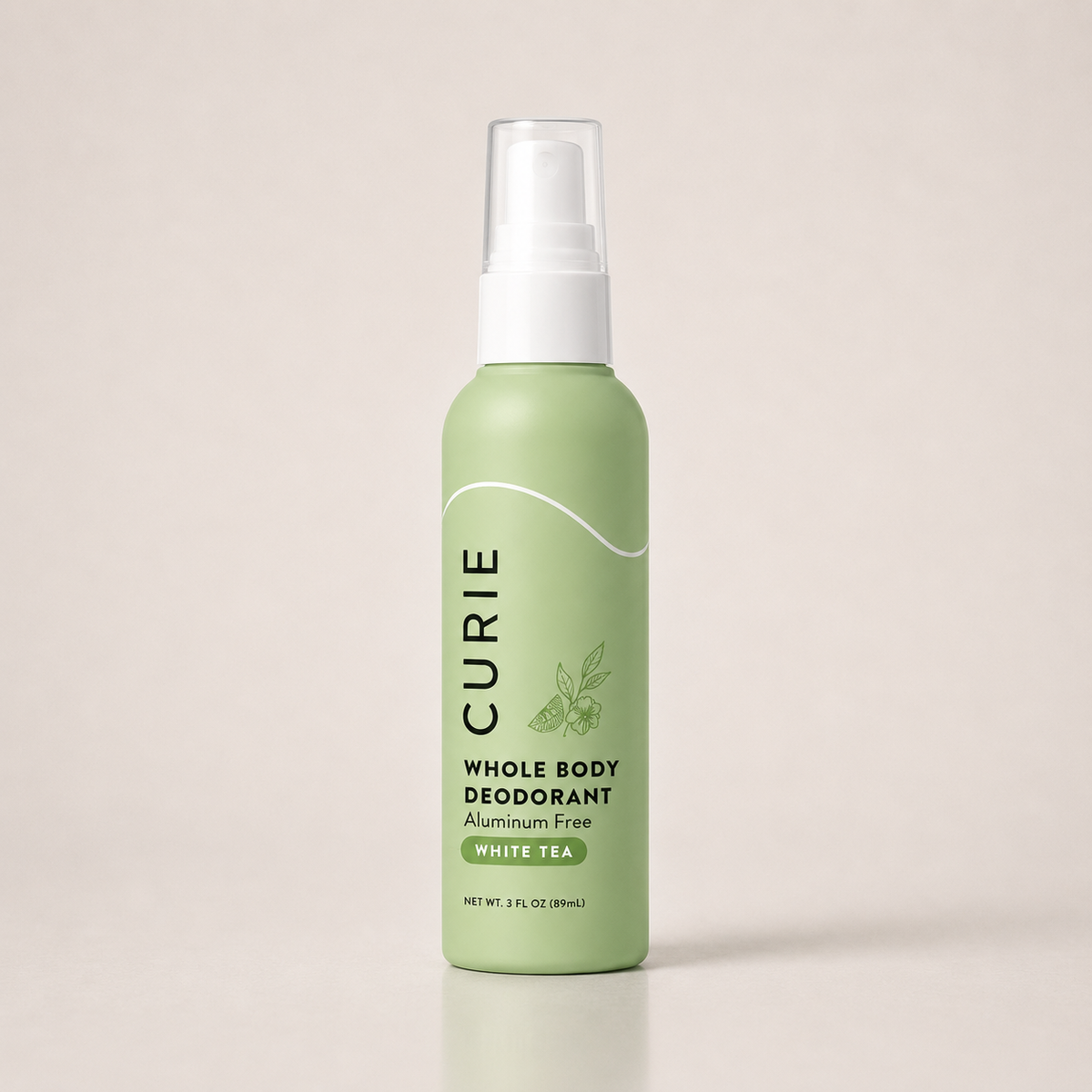Curie Whole Body Deodorant Spray - White Tea: Aluminum-Free, Paraben-Free Clean Deodorant
