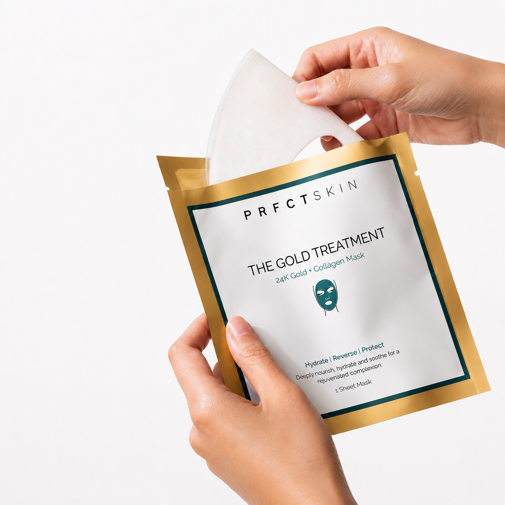 The Gold Treatment Sheet Mask: Hydrate & Nourish with 24K Gold | Hydrolyzed Collagen - View 1