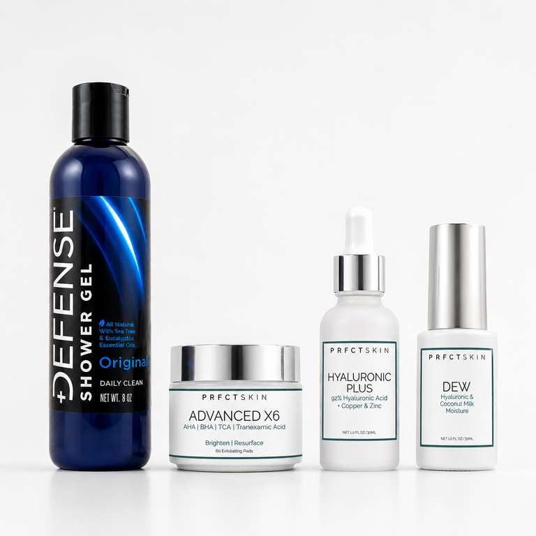 Simple Man Skincare Lineup - Calm + Clear Skin Easy Lineup