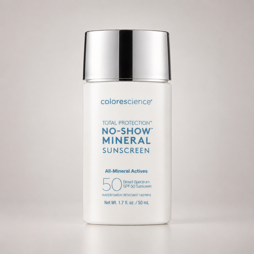 Colorescience Total Protection® No-Show™ Mineral Sunscreen SPF 50 - Award Winning All-Mineral Sheer Translucent Sunscreen