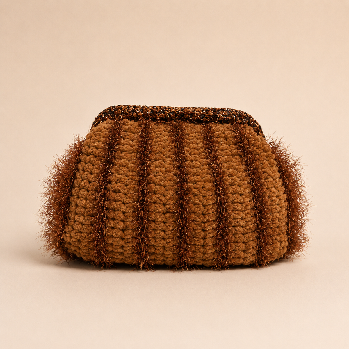 Nadia Dafri Ayse Clutch - Brown & Bronze