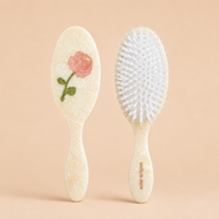Solar Eclipse Hand-Painted Spring Rose Amazing Hair Day Brush | Eco-Friendly