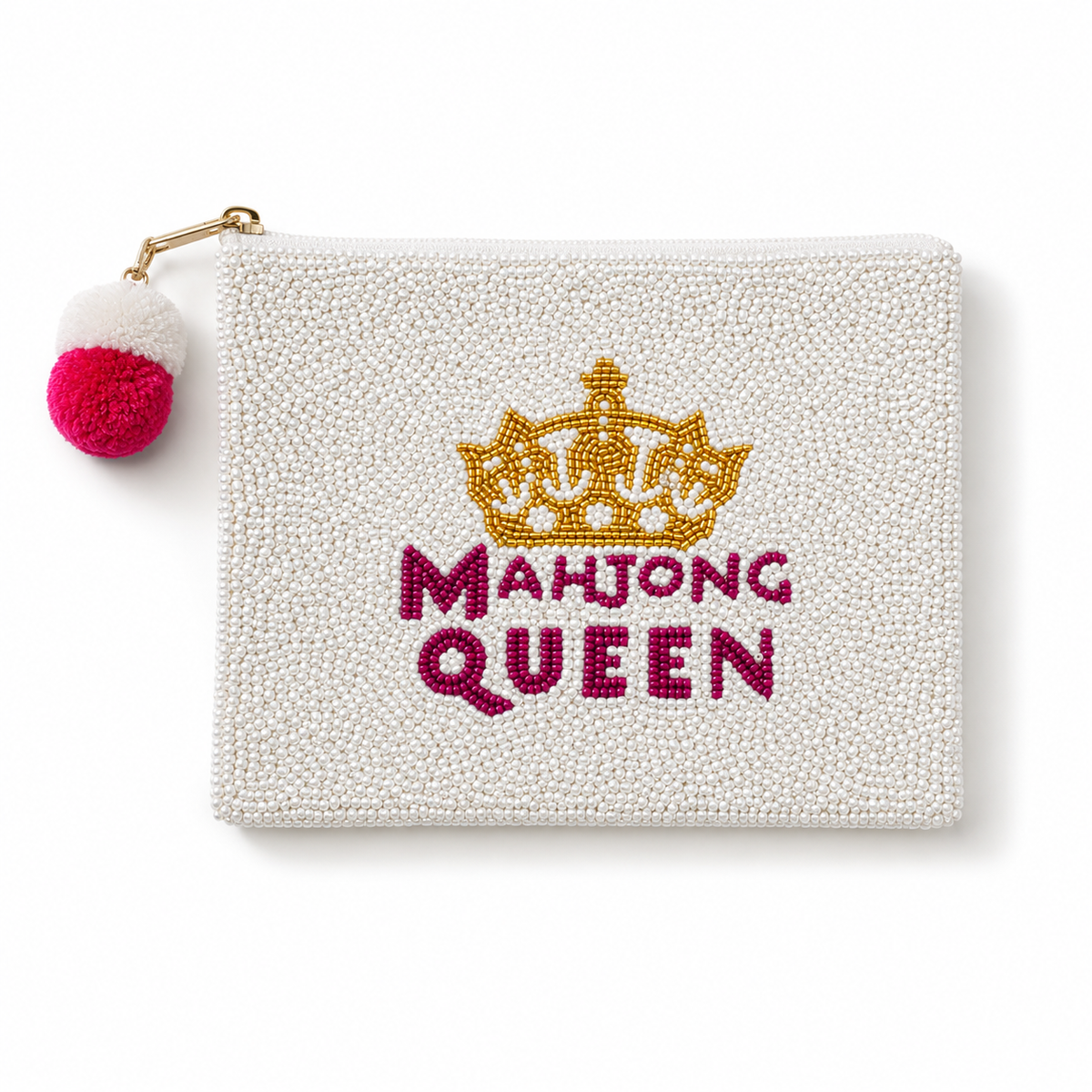 Mahjong Queen Beaded Coin Pouch