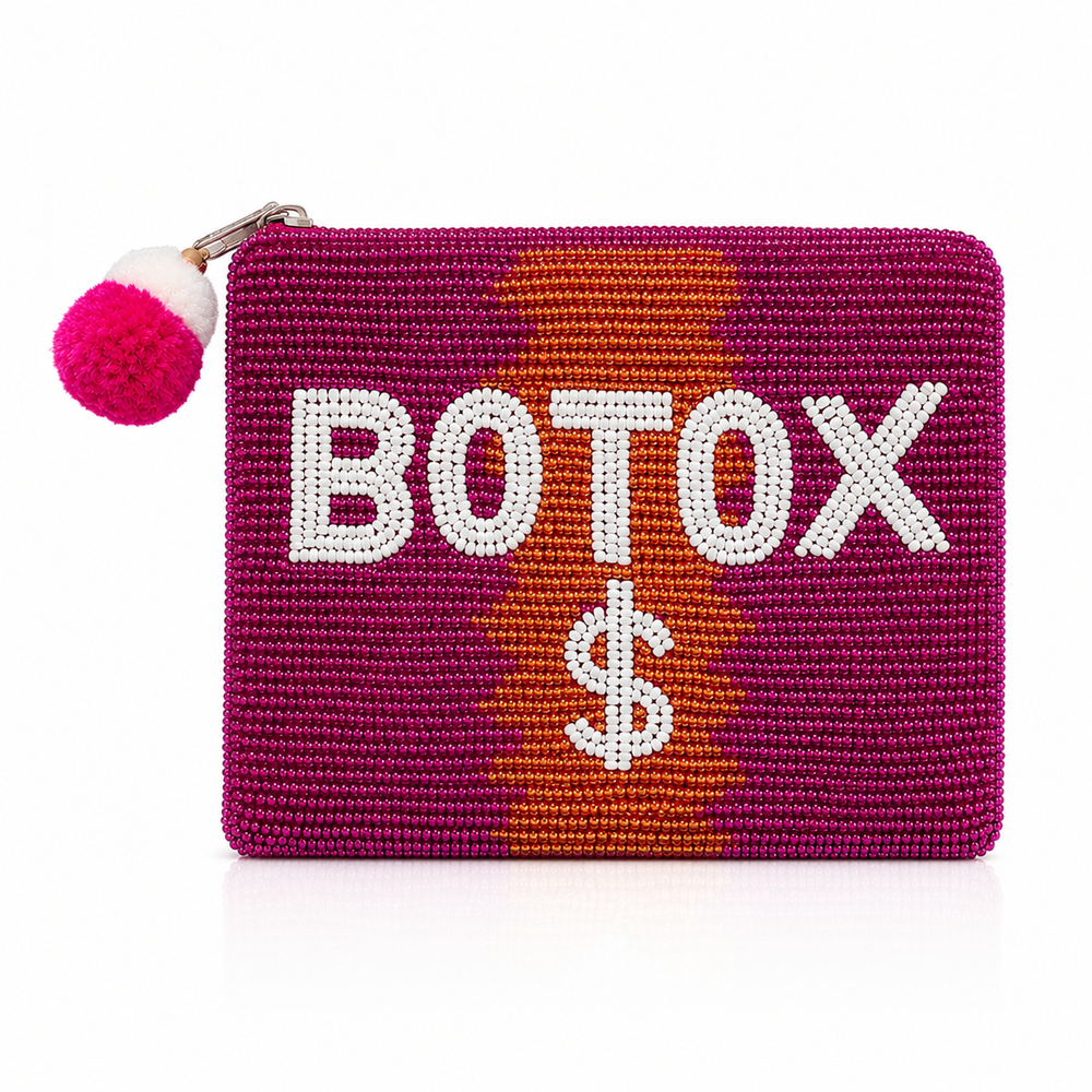 Pink Botox $ Beaded Pouch - View 1