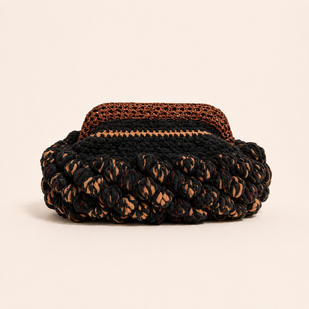 Nadia Dafri Candy Clutch - Black & Brown - View 1