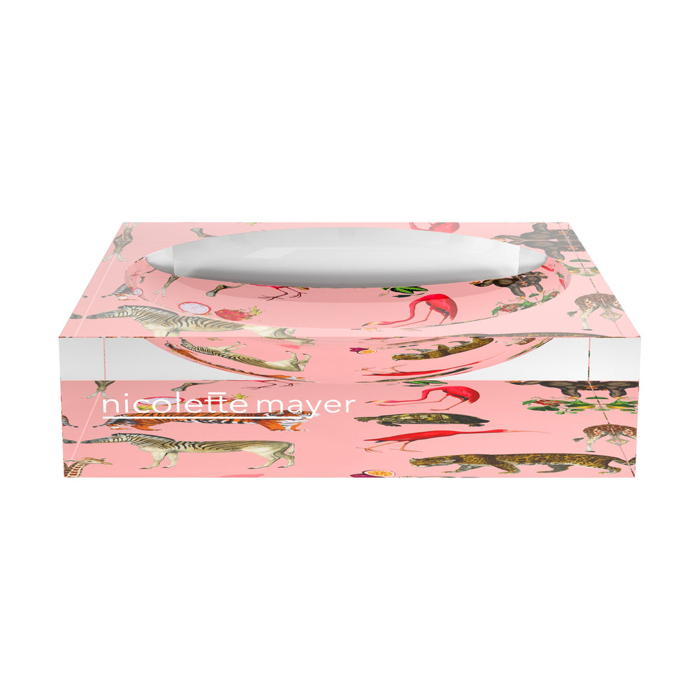 Nicolette Mayer Acrylic Catchall Dish - "Exotic Flamingo Light Pink" - View 3