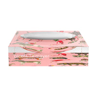 Exotix Flamingo acrylic catchall dish holding jewelry and small essentials