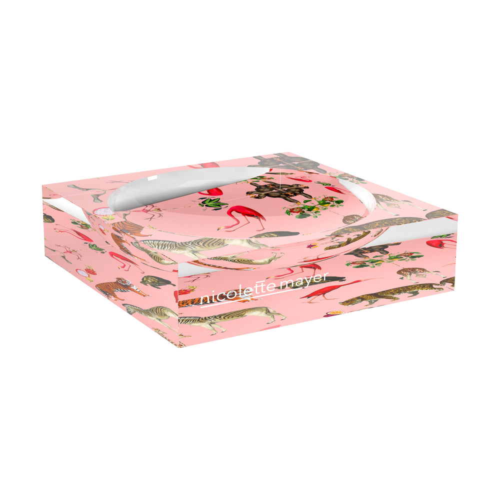Nicolette Mayer Acrylic Catchall Dish - "Exotic Flamingo Light Pink" - View 1