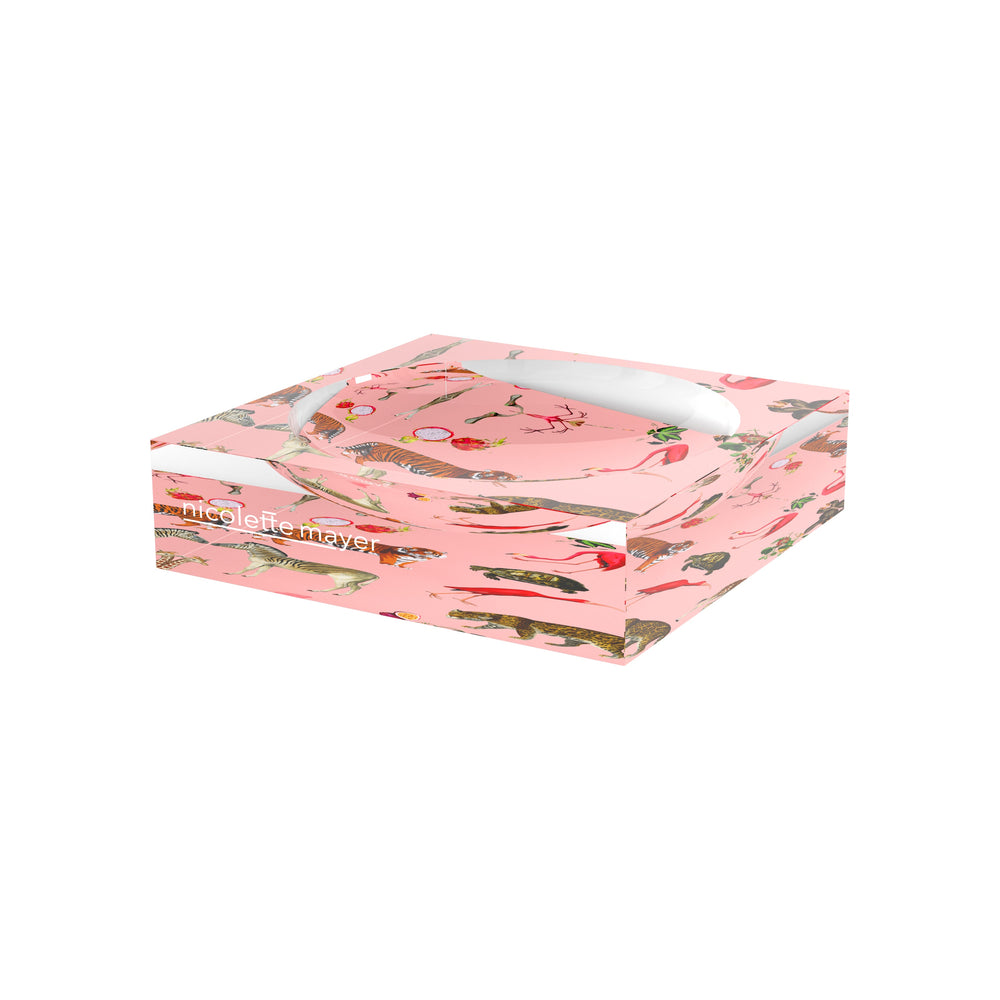 Nicolette Mayer Acrylic Catchall Dish - "Exotic Flamingo Light Pink" - View 4