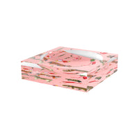 Detail of the flamingo print on the Exotix Flamingo acrylic catchall dish