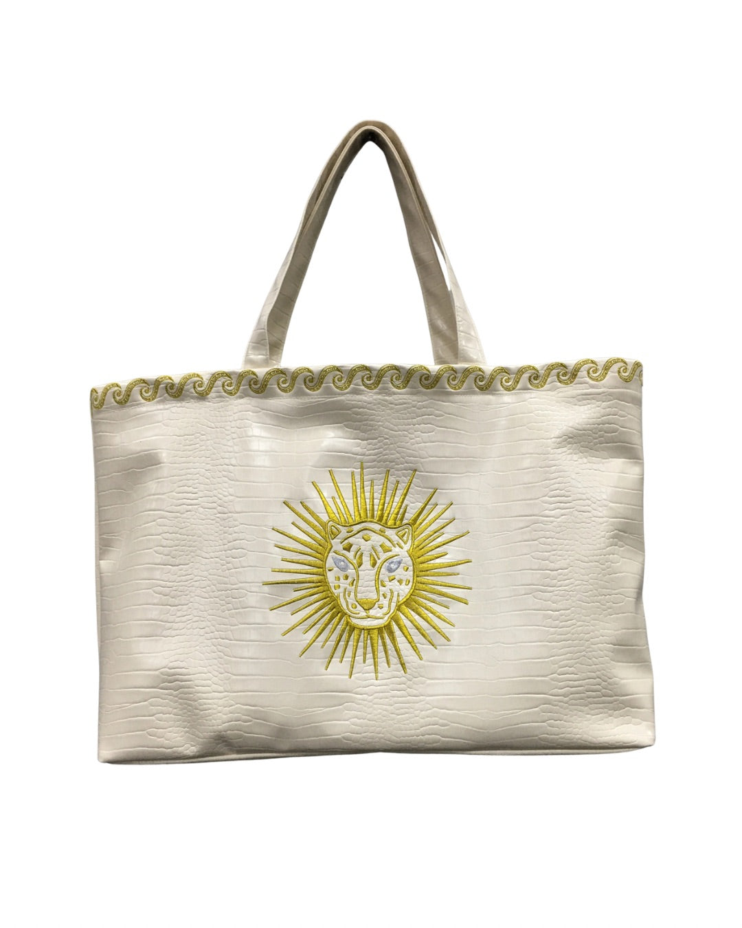 Queen of Jokers Faux Croc Mahjong Tote by Club Mah Jenn