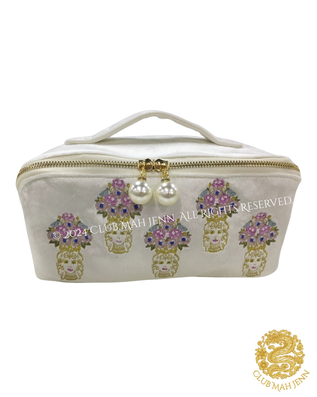 Miss Sirena Velvet Mahjong Tile Bag by Club Mah Jenn