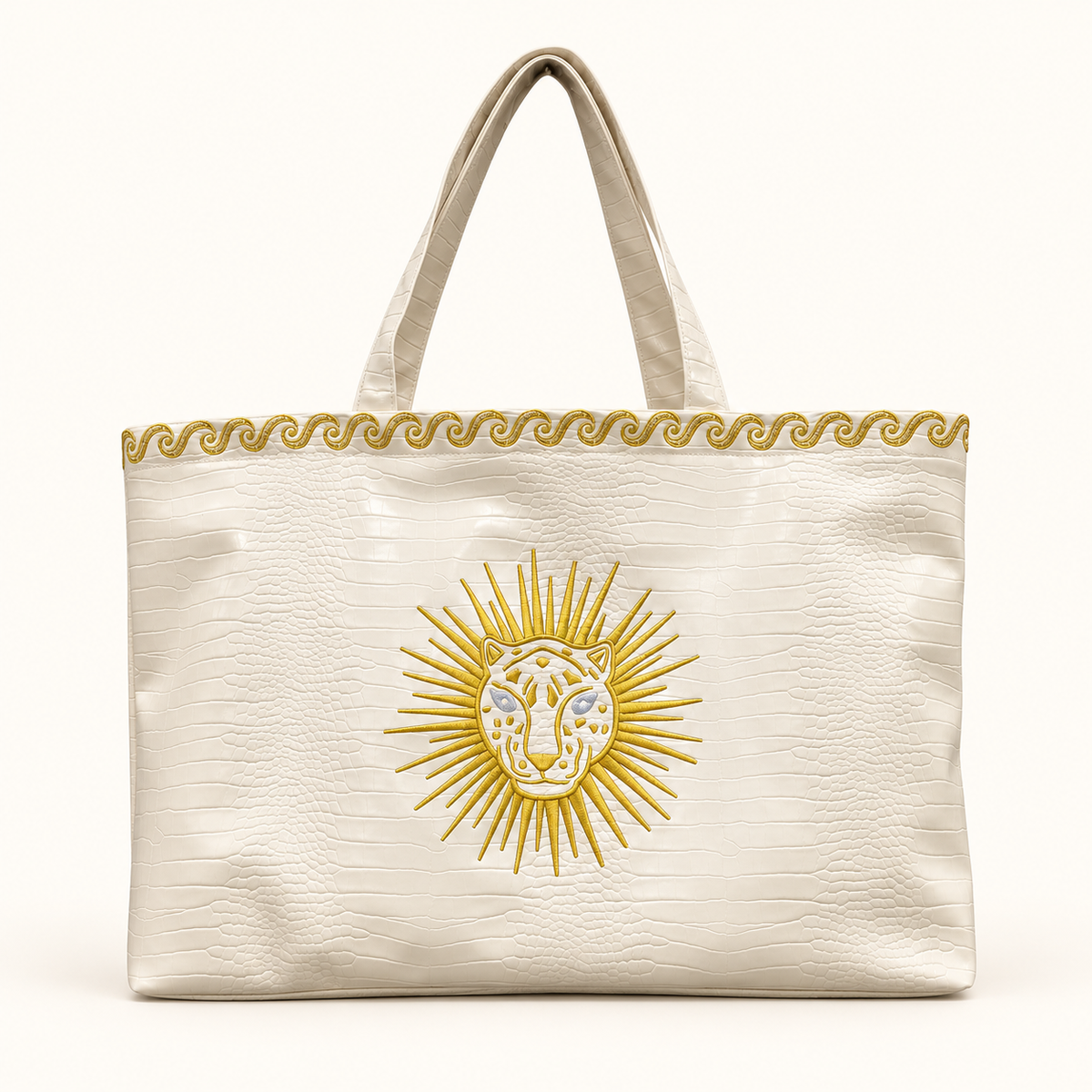 Queen of Jokers Faux Croc Mahjong Tote by Club Mah Jenn
