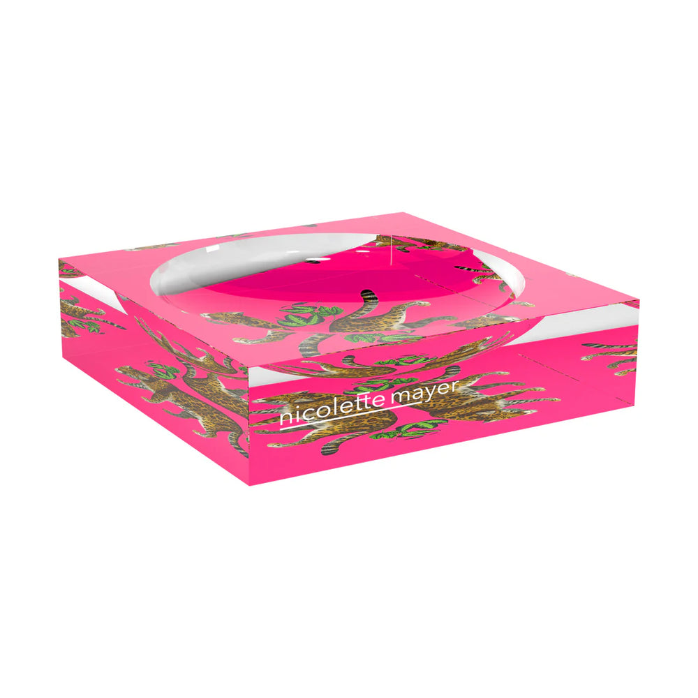 Nicolette Mayer Catchall Dish - "Hot Pink Leopard"