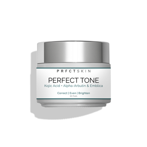 Perfect Tone Pads: Discoloration Fading + Brightening Pads with Kojic Acid | Alpha-Arbutin | Optional Hydroquinone