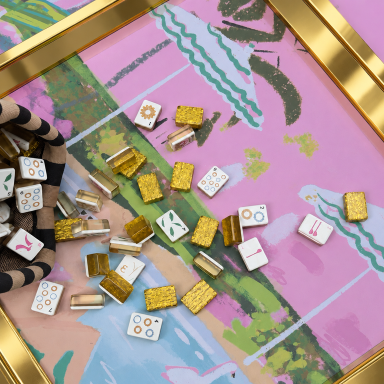 Maxine Mahjong Mat by Rebecca Illustrated