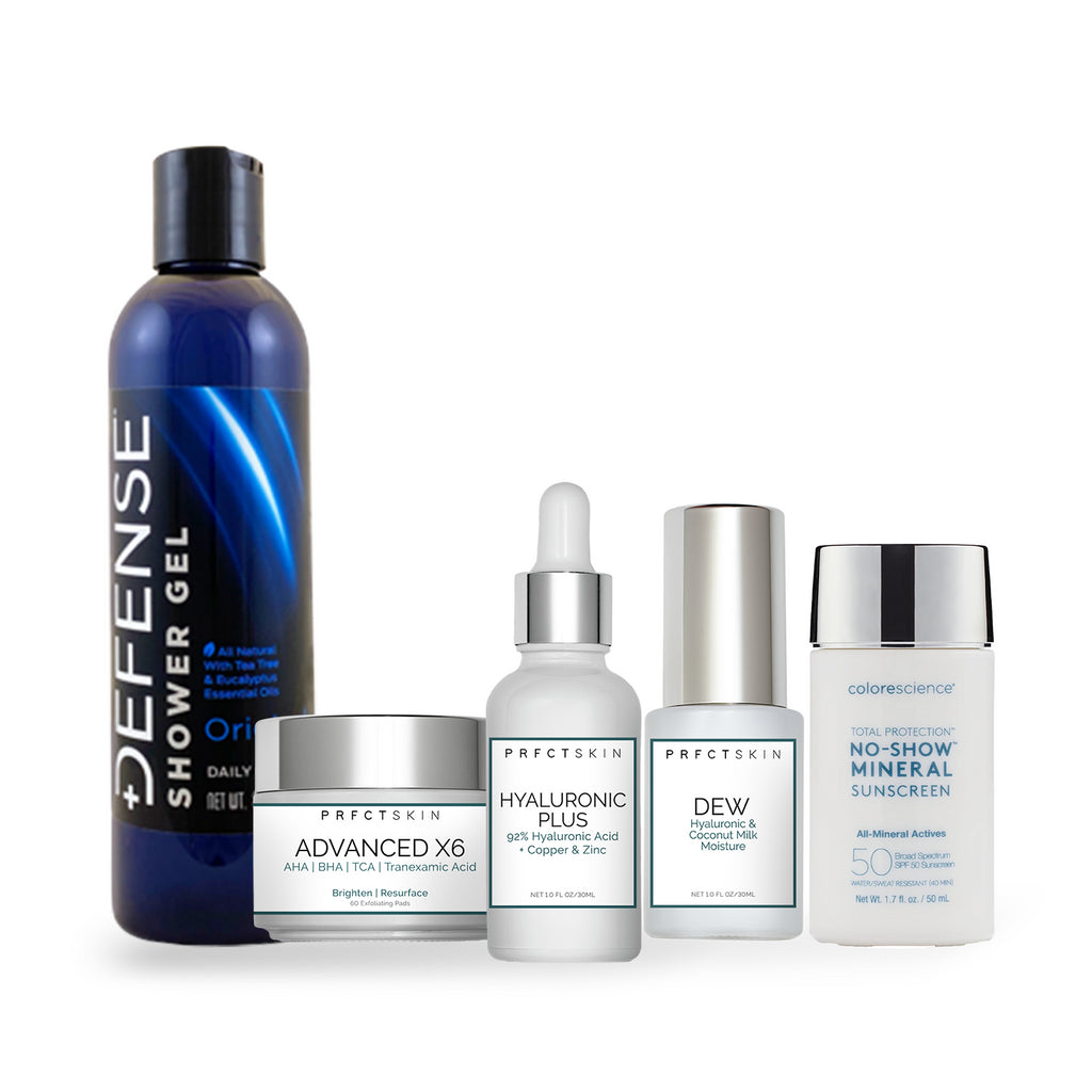 Simple Man Skincare Lineup - Calm + Clear Skin Easy Lineup