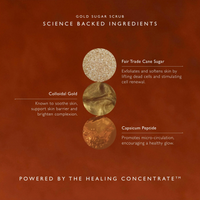 Omorovicza Gold Sugar Scrub: Smooth & Illuminate - Colloidal Gold | Cane Sugar | Capsicum Peptide