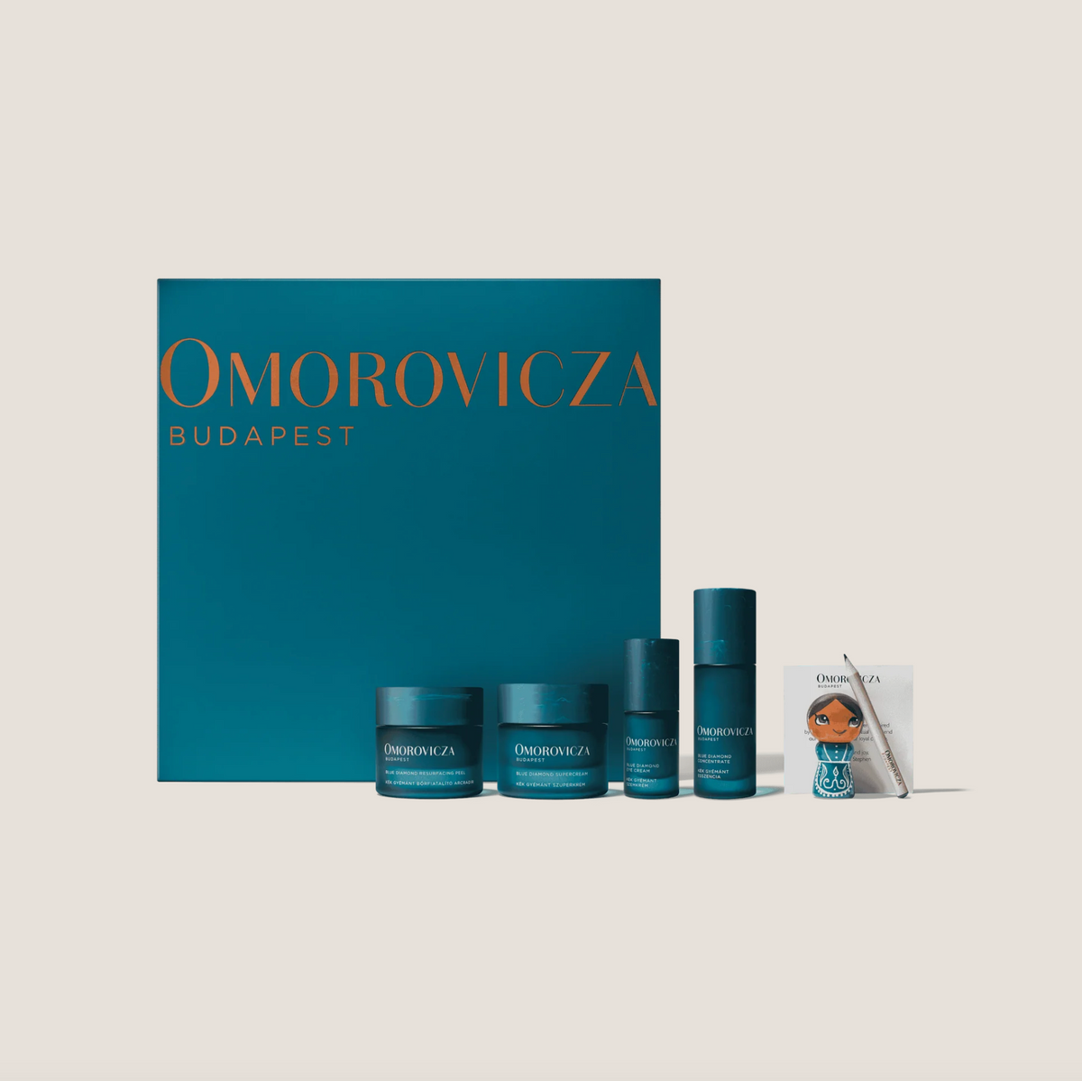 Omorovicza Blue Diamond Quartet: Longevity Ritual - Diamond Peptides | 4-Piece Regimen