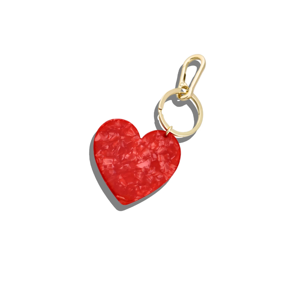 Solar Eclipse Handmade Heart Bag Charm + Keychain | Eco-Friendly