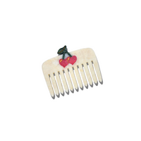 Solar Eclipse Hand-painted Cherry Hearts Pocket Comb