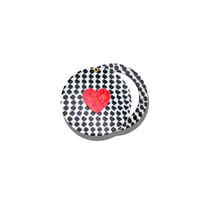 Solar Eclipse Hand-painted Polka Dot Heart Compact Mirror