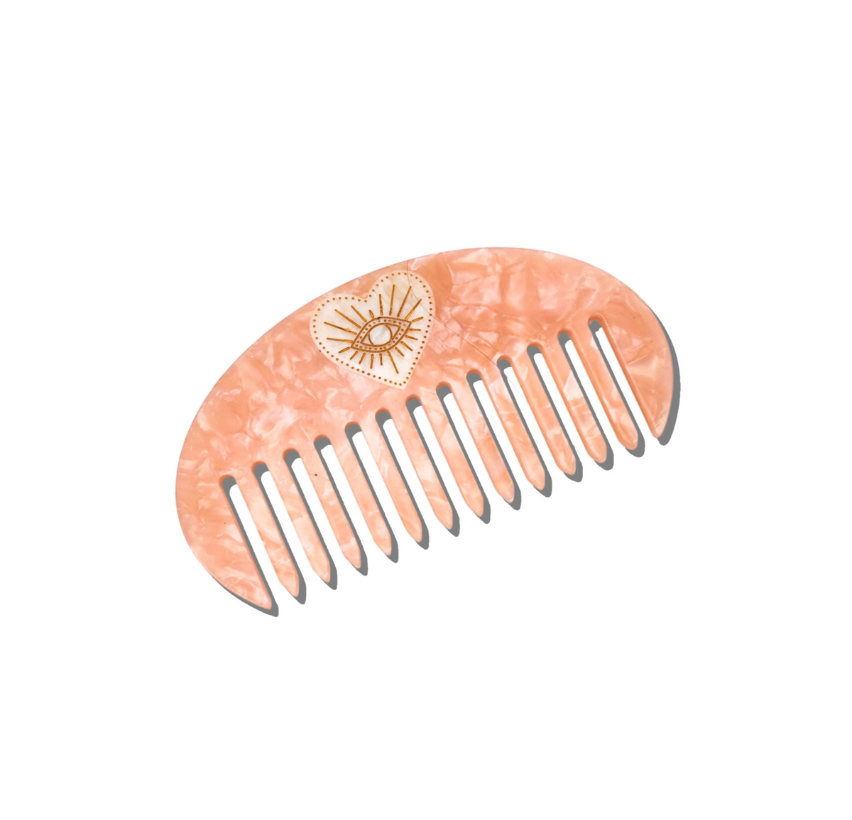 Solar Eclipse Hand-painted Celestial Heart Gua Sha Treatment Comb | Eco-Friendly