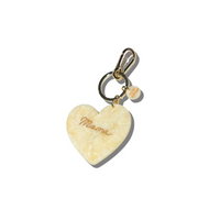 Solar Eclipse Hand-Painted Mama Heart Acetate Bag Charm + Keychain | Eco-Friendly