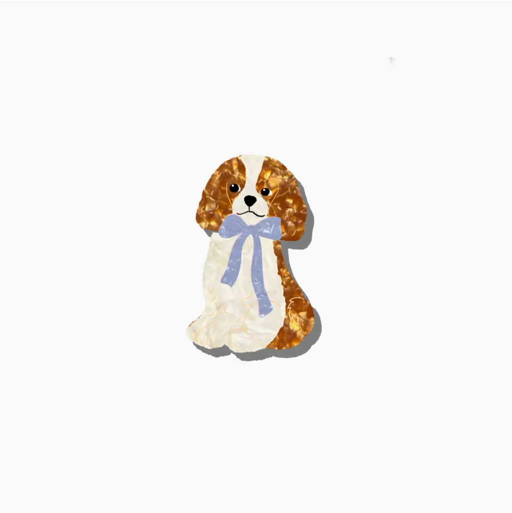 Hand-Painted King Charles Claw Clip | Eco-Friendly