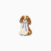 Solar Eclipse Hand-Painted King Charles Claw Clip | Eco-Friendly