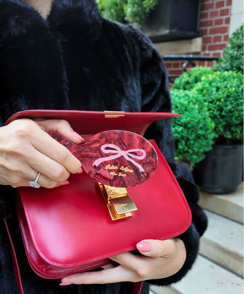 Hand-Painted Vintage Bow Handbag Hero Brush | Eco-Friendly